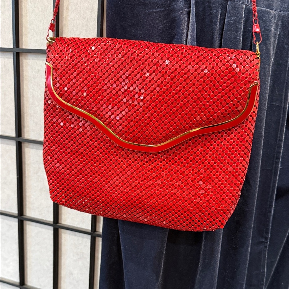 Red Mesh Shoulder Bag